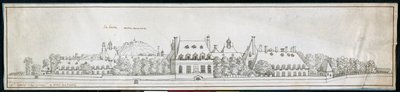 St Louis Hospital, ca. 1677 (pen og blæk på papir) af Noel Gasselin