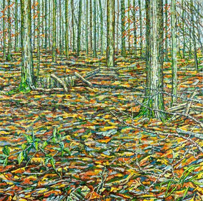 Orches Groundscape, 2023 (olie på lærred) af Noel Paine