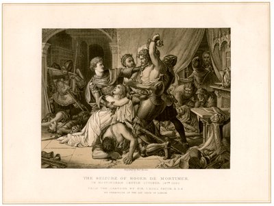 Beslaglæggelsen af Roger de Mortimer 1287-1330 ved Nottingham Castle, 1800-tallet. af Noel Paton