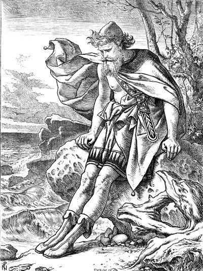 Ulysses på Ogygia, 1864 af Noel Paton