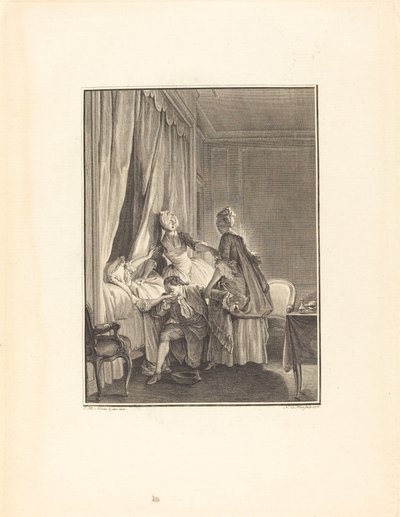Kærlighedens podning af Noël Le Mire after Jean Michel Moreau
