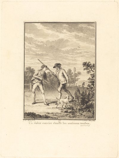 Voldelig træning kvæler ømme følelser af Noël Le Mire after Jean Michel Moreau