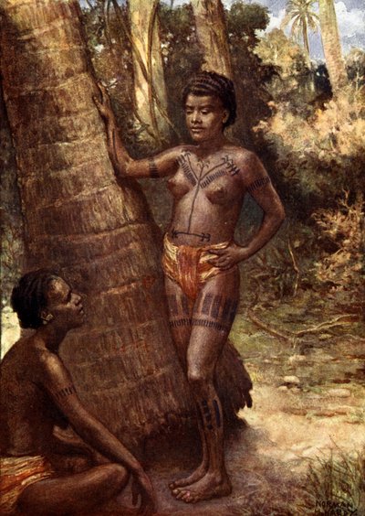 Kvinder på Rennell Island (Polynesien) af Norman Hardy