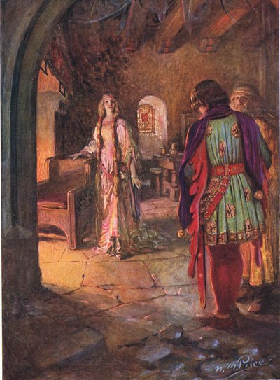 Geraint havde aldrig set så smuk og sød en dame, illustration fra 