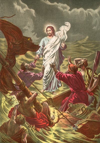 Jesus går på vandet af North American