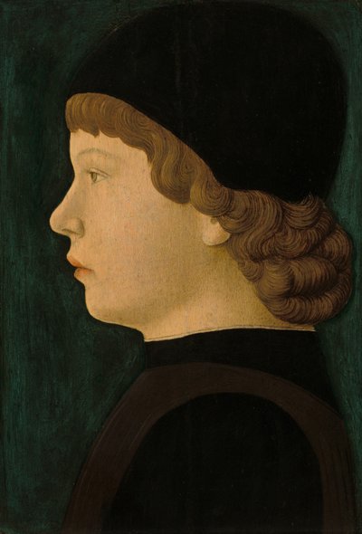 Profilportræt af en dreng af North Italian 15th Century
