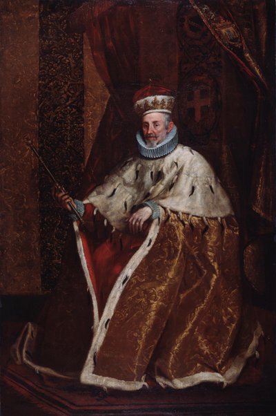 Portræt af genuesiske doge Leonardo della Torre (olie på lærred af Northern Italian School