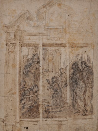 Præsentationen af jomfruen ved templet af Northern Italian School