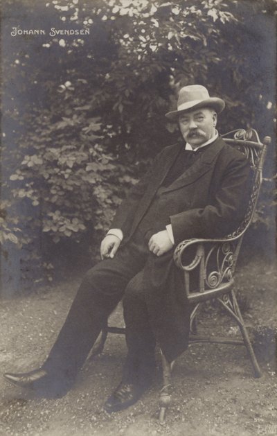 Portrait of Johan Svendsen af Norwegian Photographer