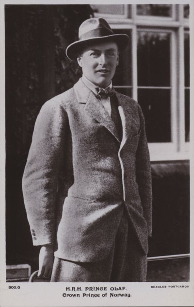 Prins Olaf, kronprins af Norge, senere kong Olav V (s/h foto) af Norwegian Photographer