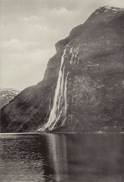 De syv søstre (vandfald) Geiranger (s/h foto) af Norwegian Photographer