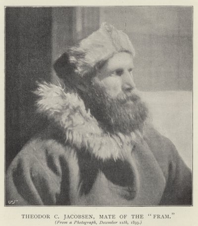 Theodor C Jacobsen, styrmand for "Fram" (s/h foto) af Norwegian Photographer