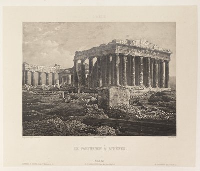 Grækenland. Parthenon i Athen af Nöel Marie Paymal Lerebours