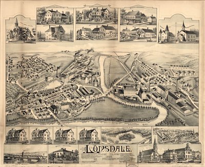Lonsdale, Rhode Island, 1888. af O.H. Bailey and Co.
