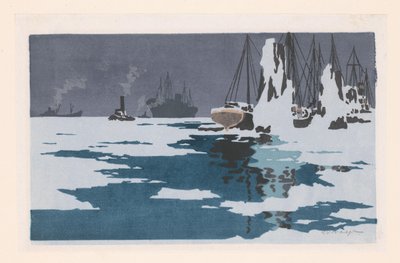 Udsigt over Bremerhaven af O. Droegl (signed by artist)