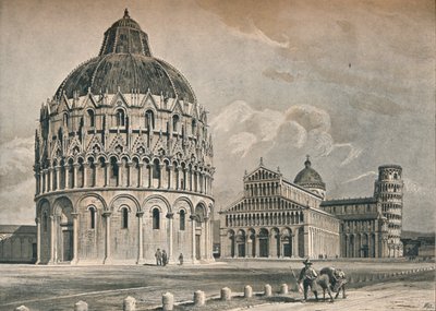 Dåbskapellet, katedralen og det skæve tårn i Pisa