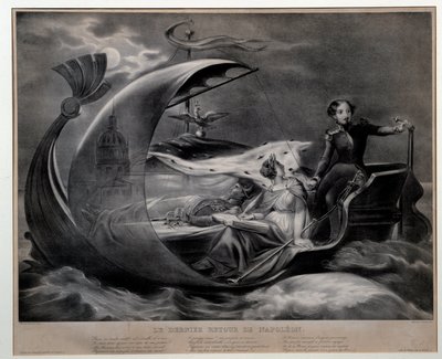 Napoleons sidste tilbagevenden Allegoriske fremstilling af overførslen af resterne af kejser Napoleon overværes af Francois Ferdinand d
