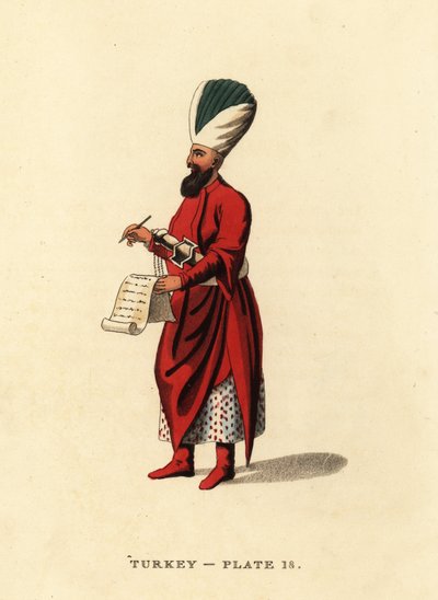 Subaltern officer af janitsjarerne, det osmanniske infanteri af Octavian (after) Dalvimart