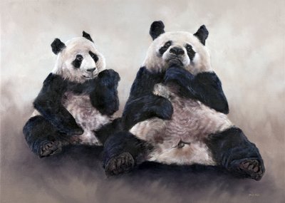 Kinesisk bjørn, Pixiu, 2014 (akryl på lærred) af Odile Kidd