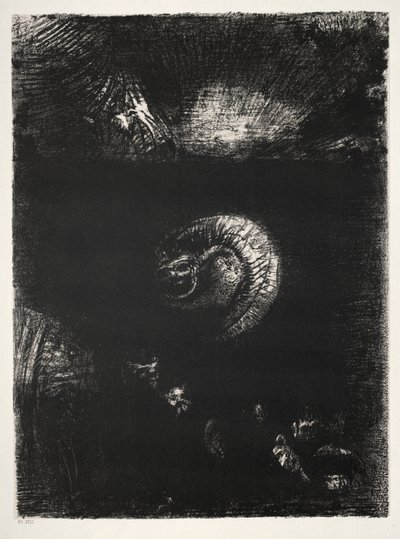 Og alle måder af forfærdelige skabninger opstår af Odilon Redon