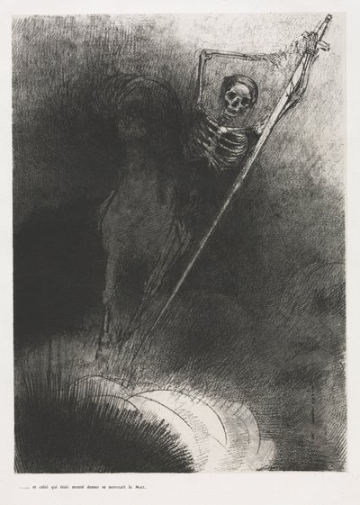 Og hans navn, der sad på ham, var døden af Odilon Redon