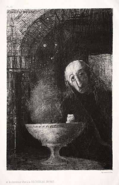 Og søgeren var engageret i en uendelig søgning af Odilon Redon