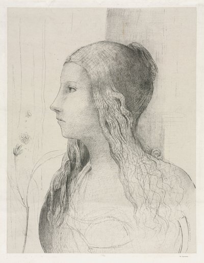 Brünhilde i Twilight of the Gods, 1894. af Odilon Redon