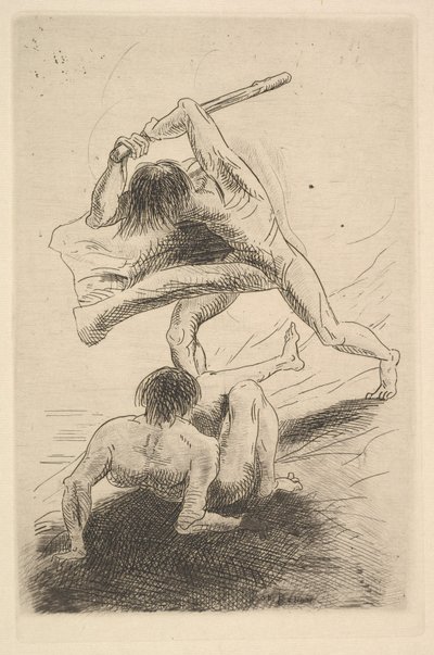 Kain og Abel, 1886. af Odilon Redon