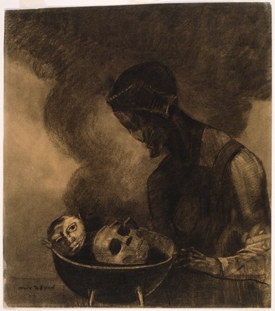 Troldkvindens kedel af Odilon Redon