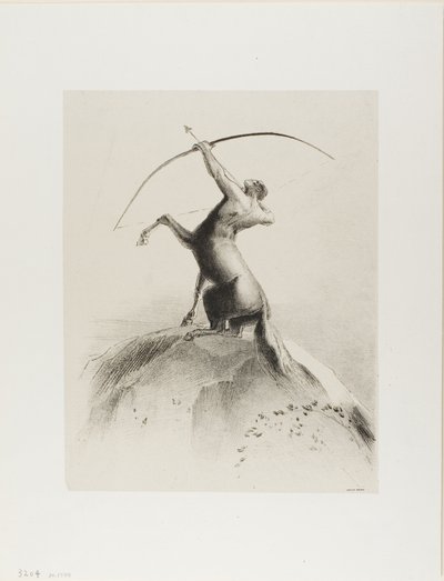 Kentaur sigter mod skyerne af Odilon Redon