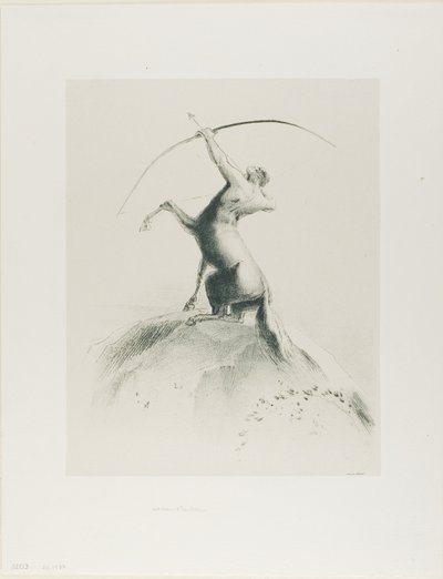 Kentaur sigter mod skyerne af Odilon Redon