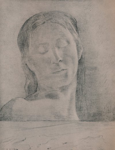 Lukkede øjne, ca. 1890, 1946 af Odilon Redon