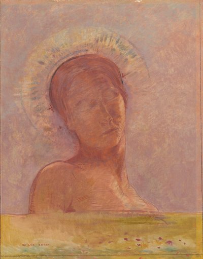 Lukkede øjne af Odilon Redon