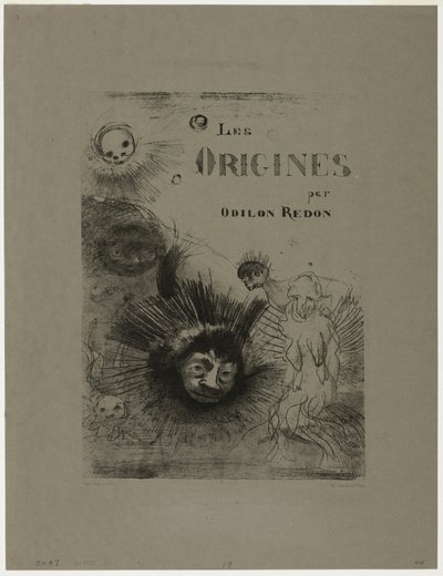 Forside-forsidebillede til Les Origines af Odilon Redon