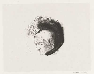 Den idealistiske bevægelse i maleriet Le mouvement idealiste en peinture af Odilon Redon