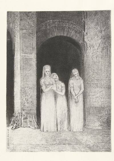 Præstinderne var på vagt Præstinderne ventede La Nuit (serietitel) The Night (serietitel) af Odilon Redon