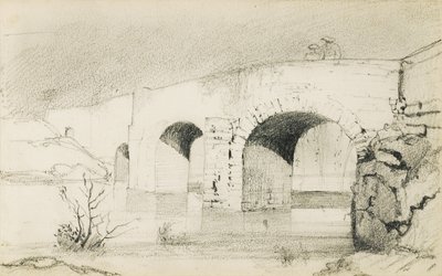 Tegning fra et album med titlen "Baskerlandet", 1862-63 af Odilon Redon