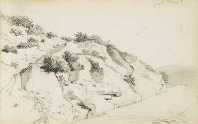 Tegning fra et album med titlen "Baskerlandet", 1862-63 af Odilon Redon