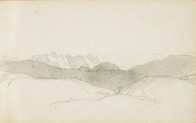 Tegning fra et album med titlen "Baskerlandet", 1862-63 af Odilon Redon