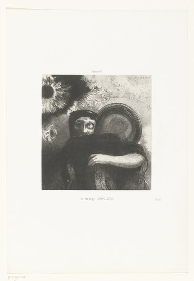 En fremmed jonglør En mærkelig JUGGLER (titel på objekt) af Odilon Redon