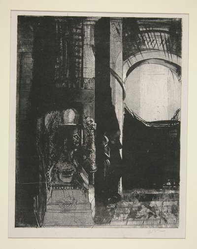 Og overalt er der basaltsøjler af Odilon Redon