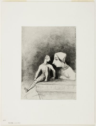Felineness, tallerken syv fra In Dreams af Odilon Redon