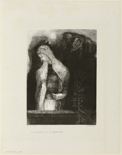 Kvinde Saint og Thistle af Odilon Redon