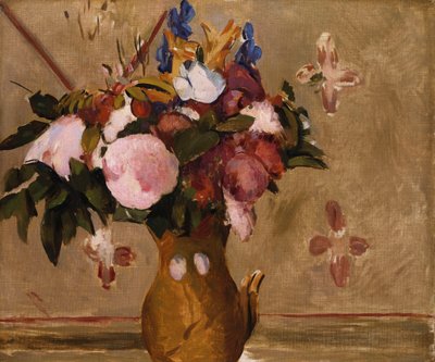 Blomster i en vase, kopi efter et maleri af Cezanne, ca. 1886 af Odilon Redon