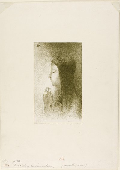 Frontispice for Chevaleries Sentimentales af Ferdinand Hérold, 1893 af Odilon Redon