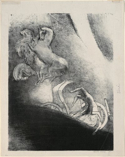 He Falls Head Foremost Into the Abyss, plade 17 af 24 af Odilon Redon