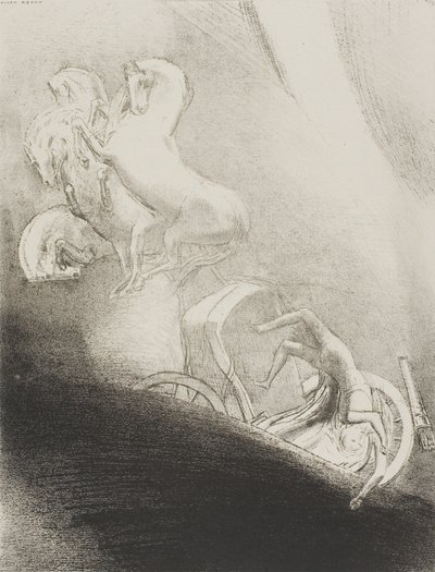 He Falls Head Foremost Into the Abyss, plade 17 af 24 af Odilon Redon