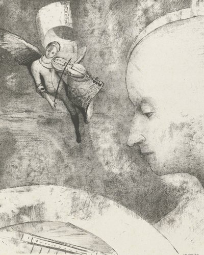Himmelsk kunst, 1894 (tryk) af Odilon Redon