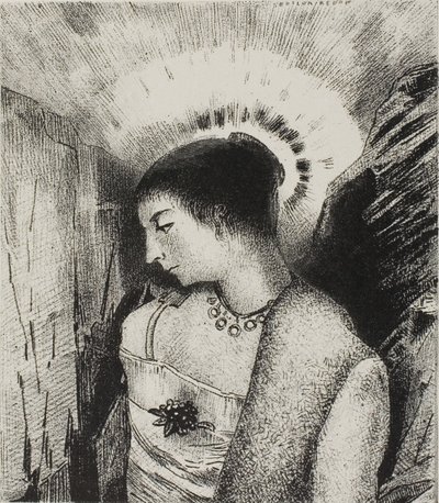 Her er den gode gudinde, bjergenes Idaean Mother, plade 15 af 24 af Odilon Redon