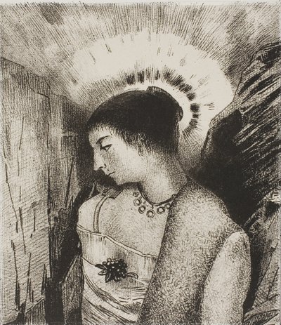 Her er den gode gudinde, bjergenes Idaean Mother, plade 15 af 24 af Odilon Redon